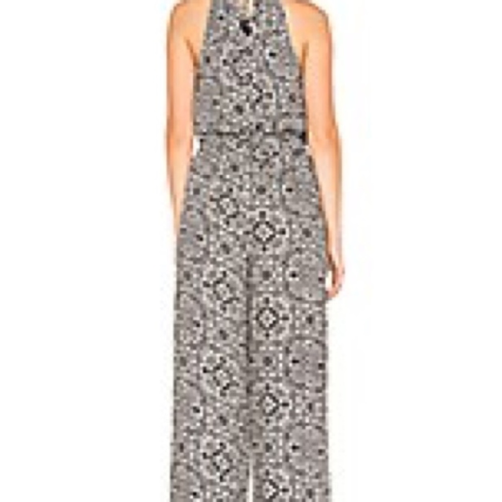 Papaya Monochrome Patterned Jumpsuit Large Size